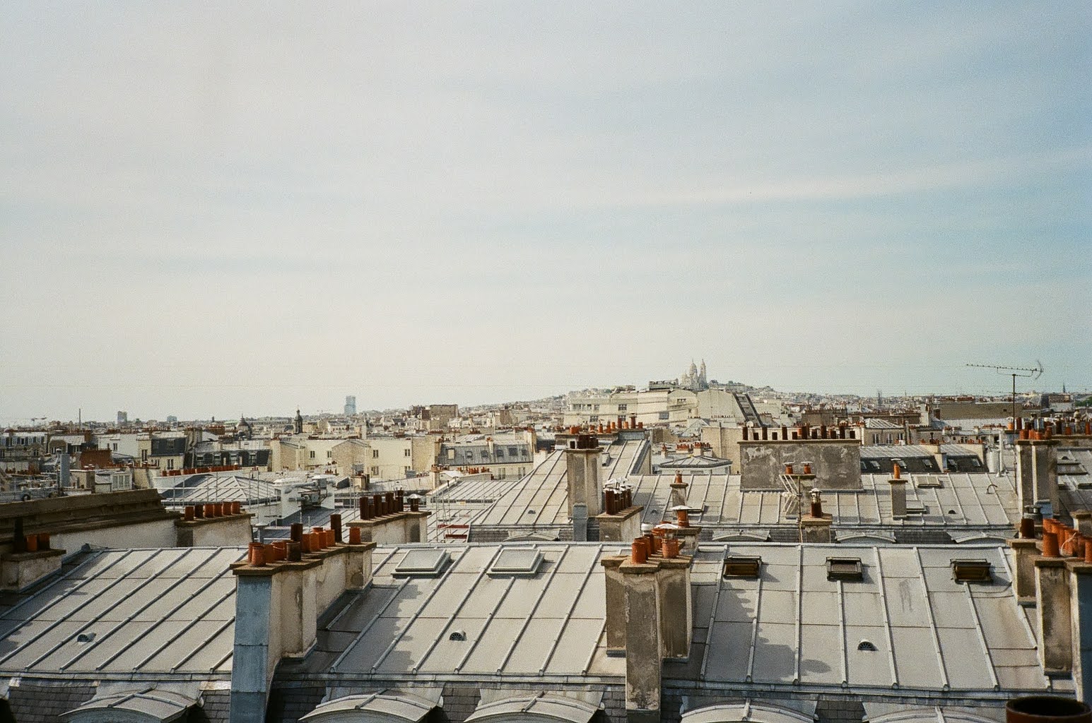 A view of the rooftops of Paris shot on 35mm film by Stacey Vandas Photography.