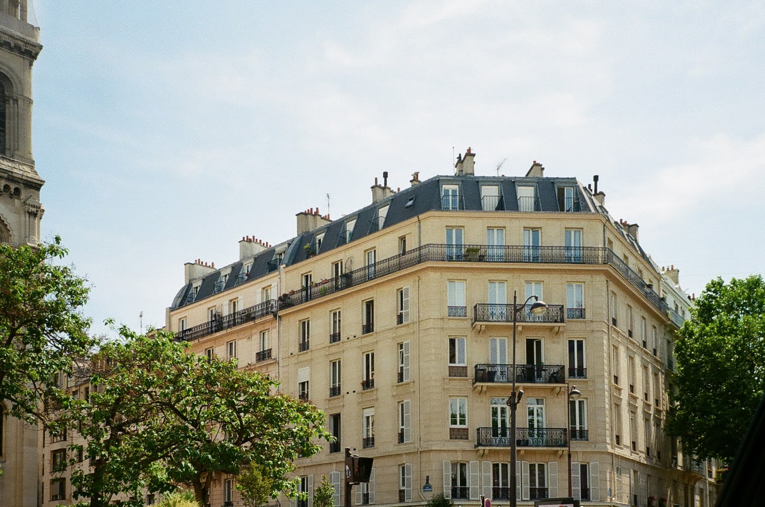 A Parisian building shot on 35mm film.