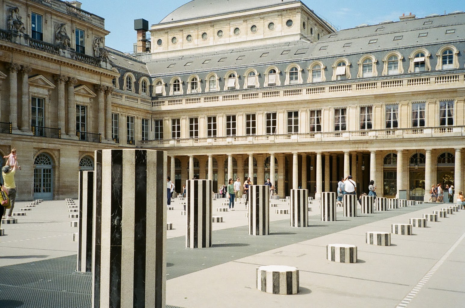 The Palais-Royal in Paris, France shot on 35mm film.