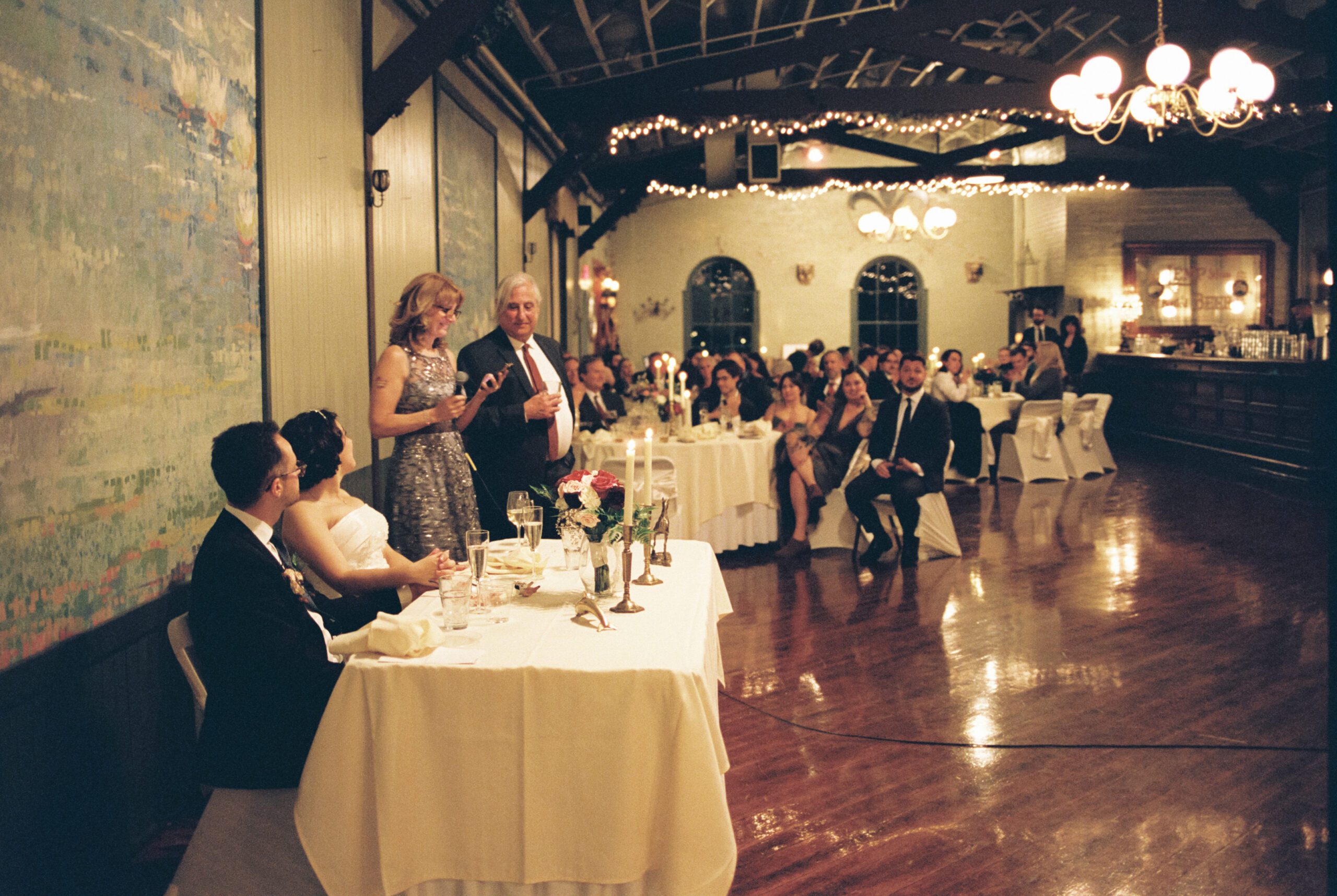 wedding reception photo on 35mm film