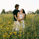 Wildflower field engagement session7