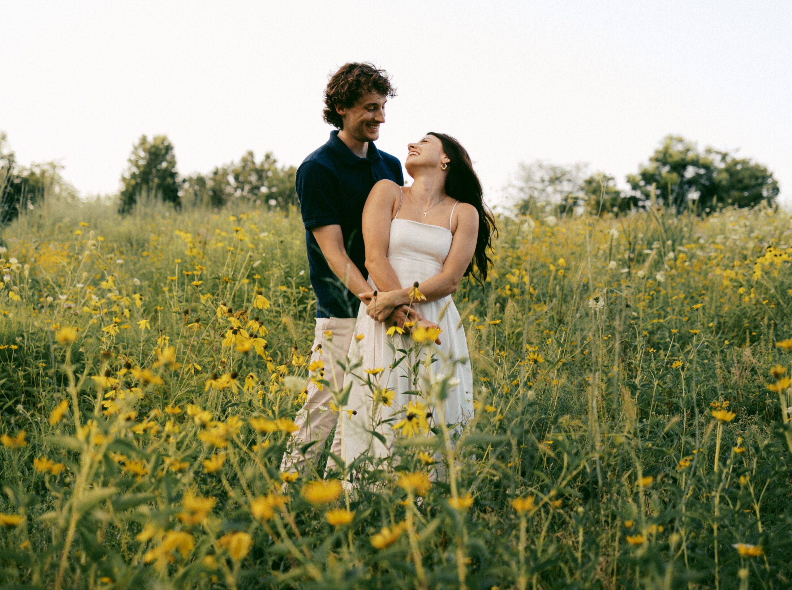 Wildflower field engagement session7