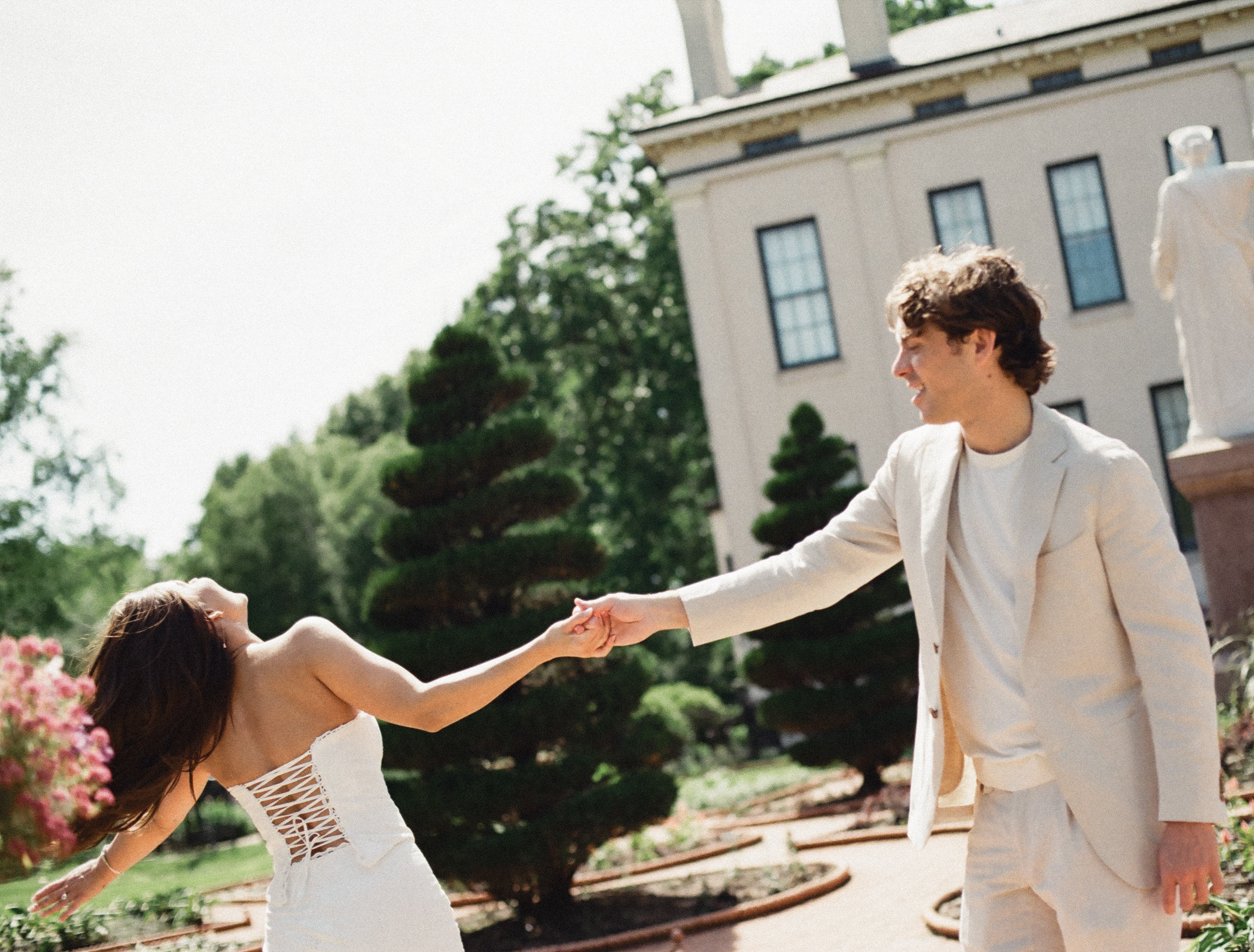 Missouri Botanical Garden engagement session on film